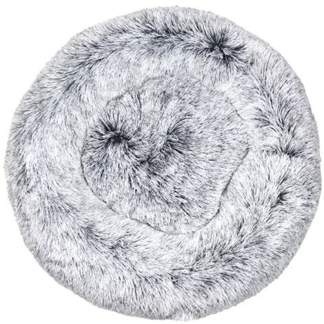 Lit pour chat, coussin moelleux, doux lavable pour chiens chats (dégradé gris, 80 cm), Ensoleillé (1/5)