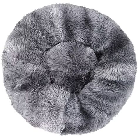 Lit pour chat, coussin moelleux, doux lavable pour chiens chats (tie-dye gris foncé, 80 cm), Ensoleillé (1/5)