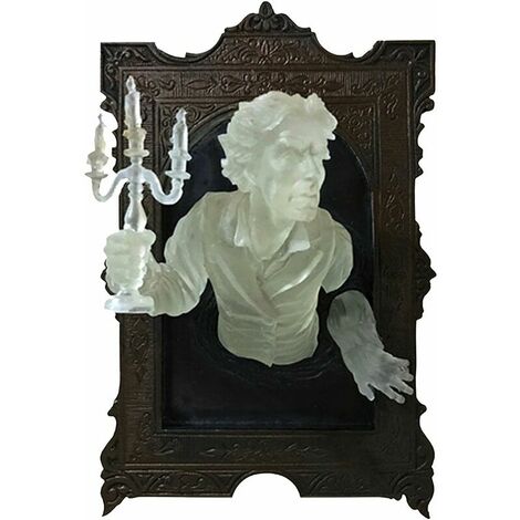 Décoration Murale Fantôme Halloween Halloween Lumineux Stickers,Décoration Murale Autocollante Lumineuse Fantôme dans Le Miroir Lumineux Créatif pour Décoration du Couloir De Chambre-A, Ensoleillé (1/5)