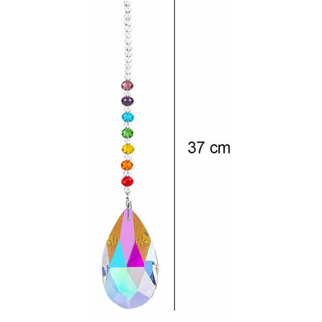 Pendentif boule prisme en cristal clair et brillant, Design Simple