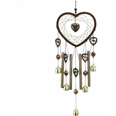 Carillons éoliens extérieurs, Pendentif de carillons éoliens en Cloche en métal, Attrape-rêves Unique, pour Jardins et Cours,décoration de Noël,Noël cloche, Ensoleillé (1/5)