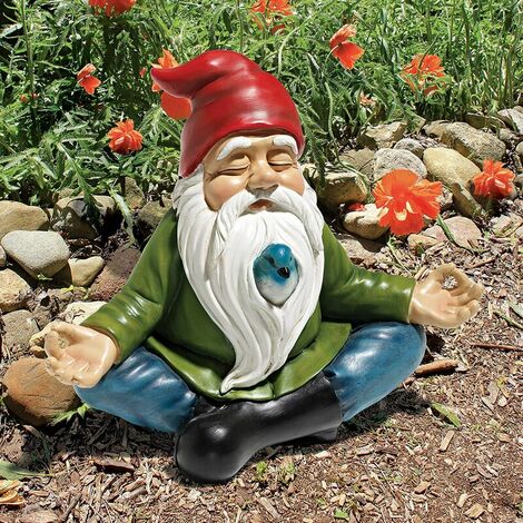 Nain De Jardin Suspendu Sur Balançoire - Décoration Extérieure Résine Imperméable - Cadeau Deco Original
