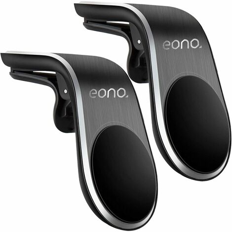 Support Telephone Voiture Magnétique Paquet de 2, Porte Voiture Aimanté ,Type L Compatible avec Les Grilles d'aération Horizontale, pour iPhone 13 12, Pas de Support Mag-Safe, Ensoleillé (1/5)