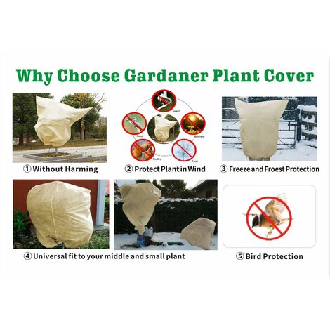 Cape Herb Windhager Protection Hivernale Des Pots Superprotect L, Protection Hivernale Pour Les Plantes Sensibles Au Froid, Diamètre: 40-55 Cm X 55 Cm Housse Hivernage Pour Plante