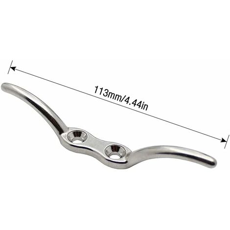 4 Taquets Bateau 316 INOX QUARKZMAN - 4 Pouces Base Ouverte | Pour Kayak, Yacht, Pêche