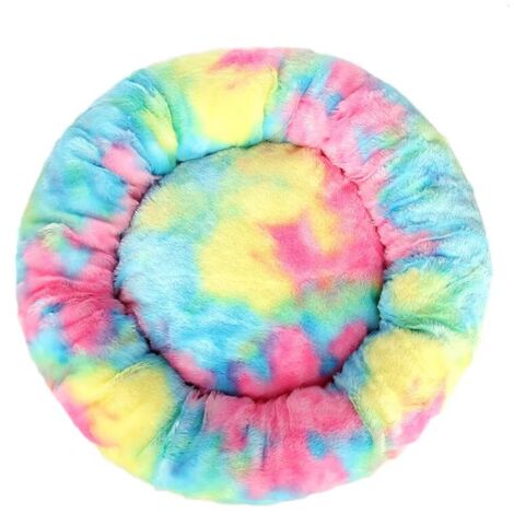 Lit pour chat, coussin moelleux, moelleux, lavable pour chiens chats (bleu coloré, 40 cm), Ensoleillé (1/5)