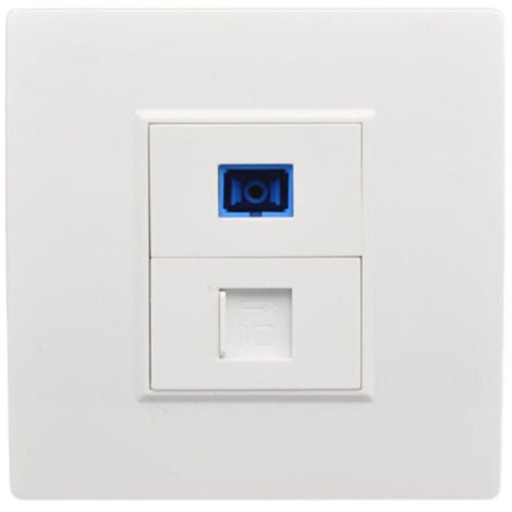 Hdmi Jack Plaque Murale Avec 3 Connecteurs Jack Modulaires RJ45 Cat5e Keystone Prise Blanche Façades Décoratives Cache Coupleur De Montage D' Appareil (Type : 86 Prise Murale Rj45