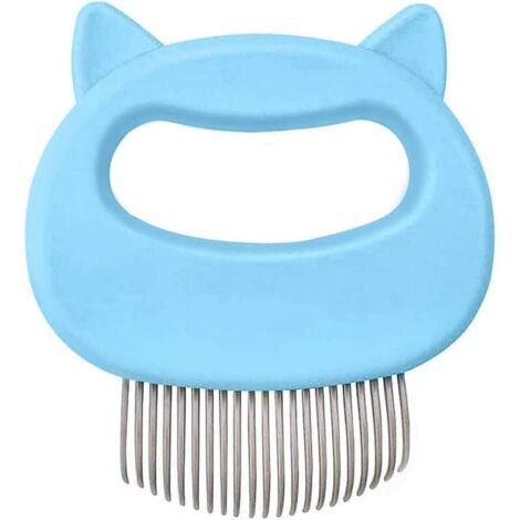 Brosse pour Chat, Peigne pour Chat, Peigne de Massage pour Chats, Brosse pour Chien, Peigne pour Animaux de Compagnie et Brosse de Massage (Bleu), Ensoleillé (1/5)