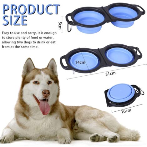 Ensemble De Gamelles Doubles Pour Chien Et Chat, 2 En 1, Pour Eau Et Nourriture A Suspendre Pour Cage Mangeoire Blanc 86489180