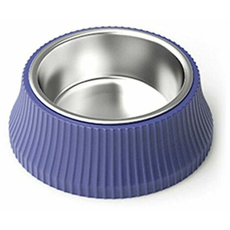 Pet Puppy Water Bowl Dish Anti Renversement Amovible En Acier Inoxydable Bol De Nourriture Chats Chiens Feeder (1/4)