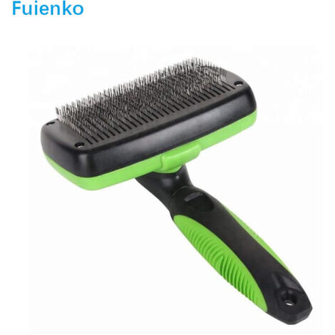 Brosse Chien et Chat,Brosse et peigne pour chien ,Brosse Peigne de Toilettage Rétractable pour Les Animaux Vert et Noir (1/5)