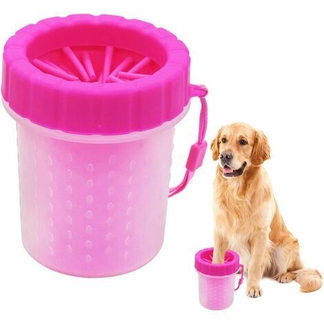 Nettoyeur De Pattes Pour Chien - Tasse Portable Avec Brosse Douce Pour La Boue Et Le Bain - 2