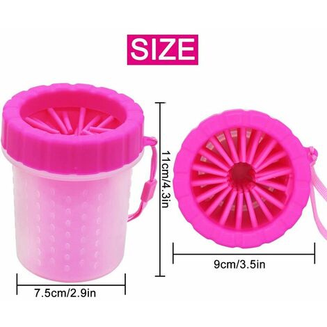 Nettoyeur De Pattes Pour Chien - Tasse Portable Avec Brosse Douce Pour La Boue Et Le Bain - 4