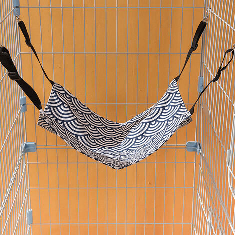 Hamac suspendu pour chat, hamac réglable à suspension universelle quatre saisons, nid de chat, hamac pour chat (éventail bleu),S