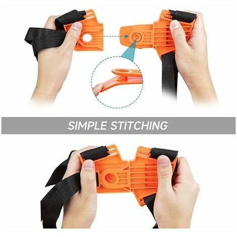 Harnais Débroussailleuse- Bandoulière Double - Harnais de Doudeuse- pour Débroussailleuse, Tronçonneuse et Tondeuse à Gazon Compatible avec Stihl FS, Taille-Bordures série km,Orange