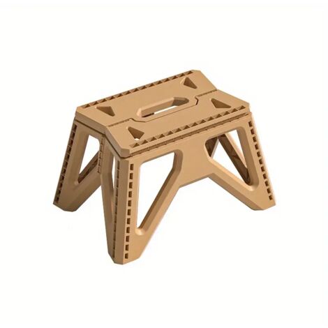 1pc, Chaise Pliante Épaisse, Tabouret Pliant, Siège Pliant Portable, Chaise Pliante Portable Pour Le Camping En Plein Air, La Pêche, La Randonnée, Le Jardinage Et La Plage - Brun (1/5)