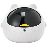Croselyu Mini Poubelle De Bureau Avec Couvercle – Petit Seau Pour épluchures, Coton, Déchets – Design Blanc - 10