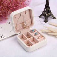 Boîte à Bijoux En Cuir Avec Message Personnalisé Pour Fille | Coffret Rangement Voyage Avec Miroir | Cadeau Adolescente