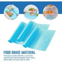 8 Tapis Frigo Anti-dérapants Lavables - Protection Hygiénique Pour Étagères De Réfrigérateur - 29x45 Cm - Lot Économique