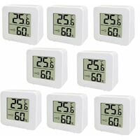Lot De 2 Mini Thermomètres Hygromètres Numériques D'intérieur
