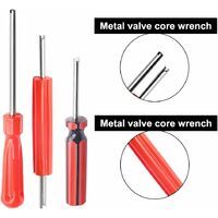 Outil De Retrait De Valve Obus De Valve Kit Démonte Valve Pneu 5 Pièces - Extracteur Noyau Valve Double/tête Unique - Pour Voitures Et Vélos Demonte Valve Outil Retrait Tige De Valve
