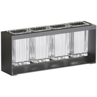 Boîte de rangement avec égouttoir, boîte de rangement pour vaisselle avec égouttoir, noire