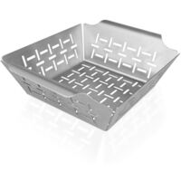 Panier à légumes pour barbecue Weber, panier de rechange pour barbecue Weber, accessoires de barbecue d'extérieur, panier à légumes en acier inoxydable, pour le camping (poisson et viande).