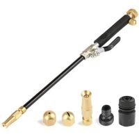 Pistolet de nettoyage haute pression pour jardin, pistolet à eau portable haute pression avec 3 embouts pour le nettoyage des jardins et des trottoirs.