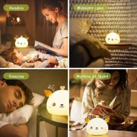 Veilleuse Canard En Silicone Doux - Rechargeable USB-C, 4 Modes Lumière, Minuterie, Pour Bébé Ou Déco