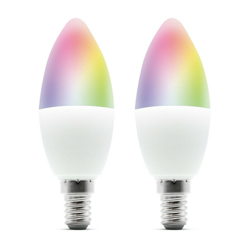 HomeKit-Ampoule LED intelligente E14 WiFi RGB + CW, lampe à bougie