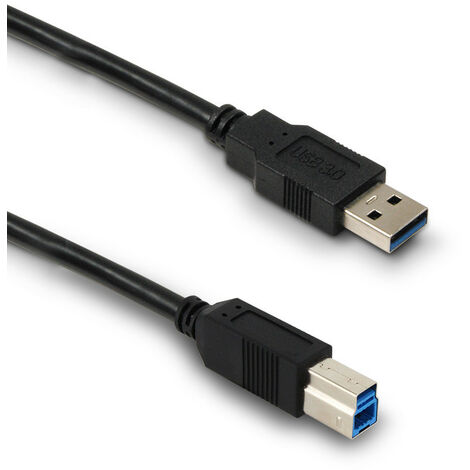 Câble USB A mâle/B mâle USB 3.0 - 5 m - noir (1/2)