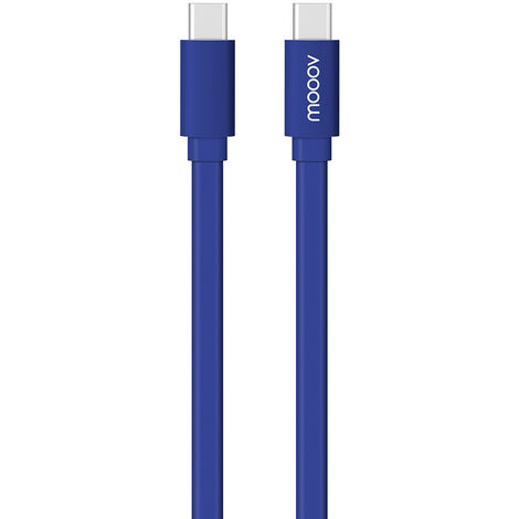 Câble USB-C / USB-C plat 1 m - bleu nuit (1/3)