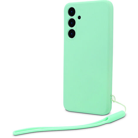 Coque semi-rigide avec dragonne amovible pour Samsung Galaxy A05S - Vert d'eau (1/3)