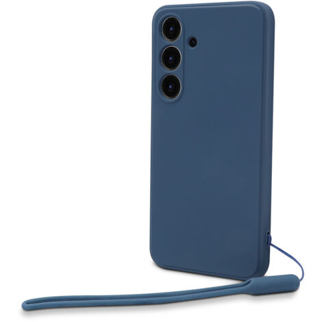 Coque semi-rigide avec dragonne amovible pour Samsung Galaxy A35 - Bleu gris (1/3)