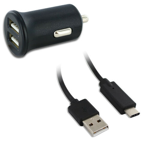 CHARGEUR ALLUME CIGARE USB 2.0 TYPE C MICRO USB TYPE-C 2 CABLES