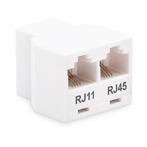 Raccord RJ11 fem/ RJ11+RJ45 fem