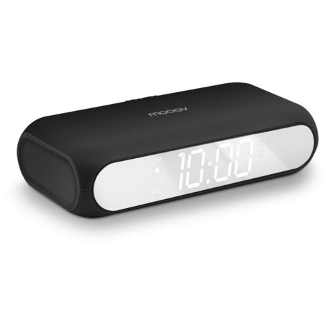 Réveil miroir avec chargeur induction 10W - noir (1/5)