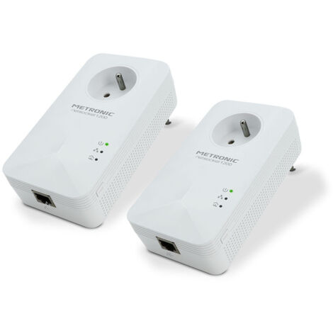 Prise CPL netsocket Duo 1200 avec prise gigogne