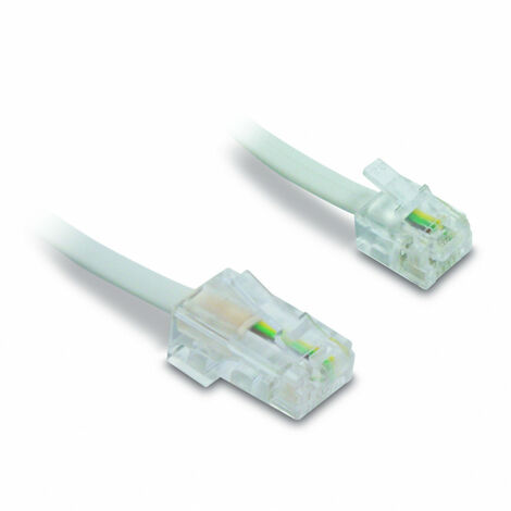 Câbles réseau Metronic Câble téléphonique RJ11 pour modem, contacts dorés  10 m