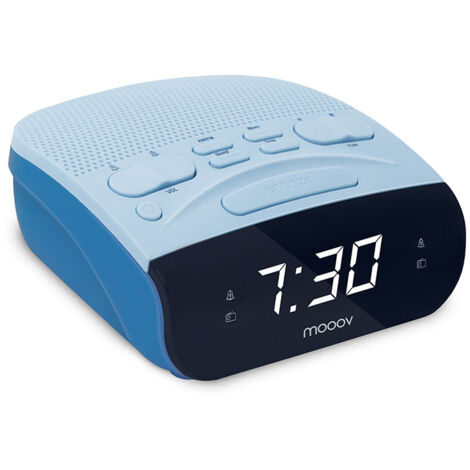 Radio-réveil Duo colors FM double alarme - bleu