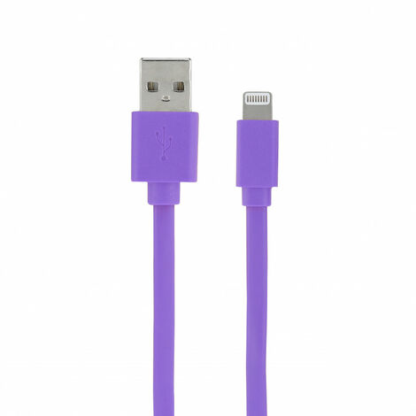 Câble MFI / USB-A plat pour iPhone iPad 1 m - lavande