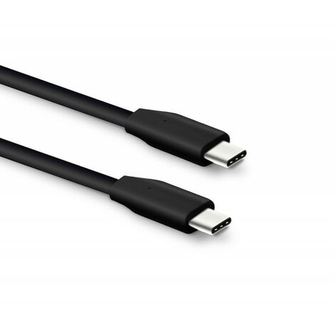 Câble USB-C / USB-C plat 2 m - noir (1/2)