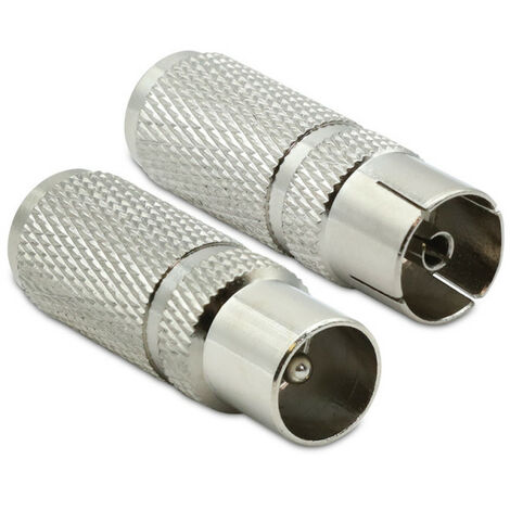 Fiche TV (lot de 2) à visser 9,52 mm mâle+fem.