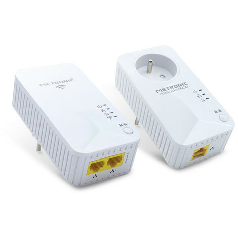 Prise CPL Duo Wi-Fi 600 Mb/s avec prise gigogne - blanc (1/5)