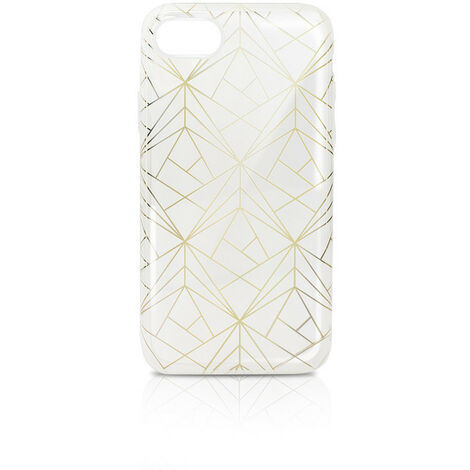 Coque Glam Chic semi-rigide géométrique pour iPhone 6/6s/7/8/SE20/SE22 - or (1/4)