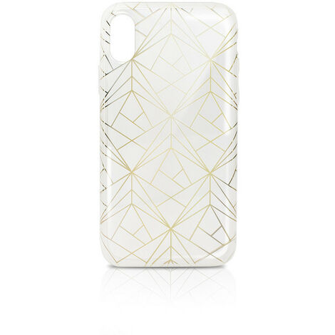 Coque Glam Chic semi-rigide géométrique pour iPhone X/XS - or (1/3)