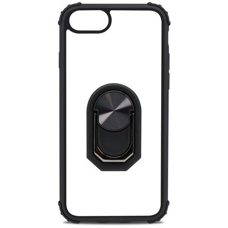 Coque rigide renforcée magnétique avec anneau pour iPhone 7/8/SE20/SE22 - contour noir (1/4)