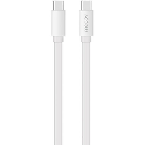 Câble USB-C / USB-C plat 3 m - blanc