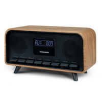 Thomson – Enceinte Bluetooth 5.3 avec radio FM – Réveil intégré – Écran LCD – 50 stations mémorisables – Chargeur USB-C – RT850BT