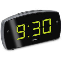 Réveil XL2 double alarme avec grand affichage LED - noir